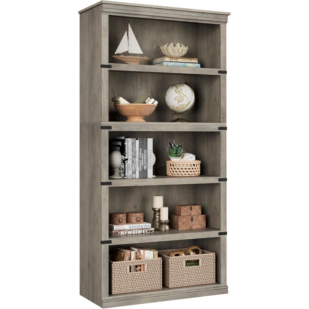Bookshelf 5 Tier - IDEALHOUSE 5 Tier Bookcase, armhouse Book