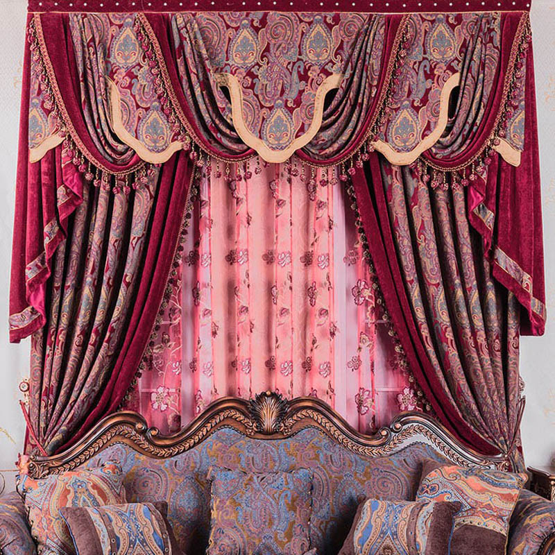 Baroque Luxury Curtains Rose W - Office Furniture Hong Kong review and price