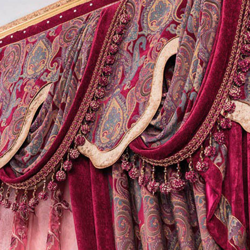 Baroque Luxury Curtains Rose W - Office Furniture Hong Kong review and price