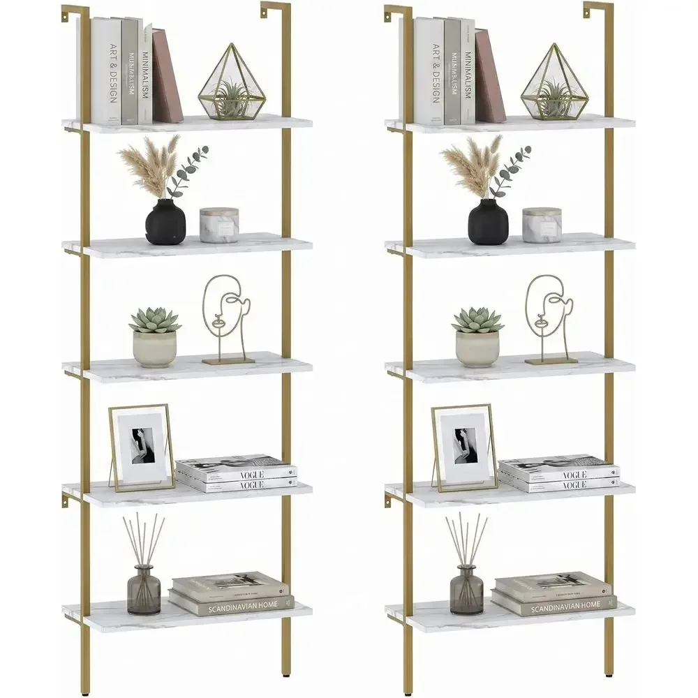 5-Tier White Marble Wall-Mount - Bookshelf 5 Tier review and price