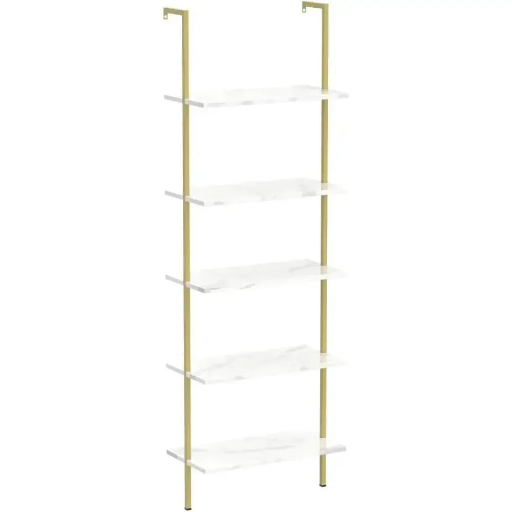 5-Tier White Marble Wall-Mount - Bookshelf 5 Tier review and price