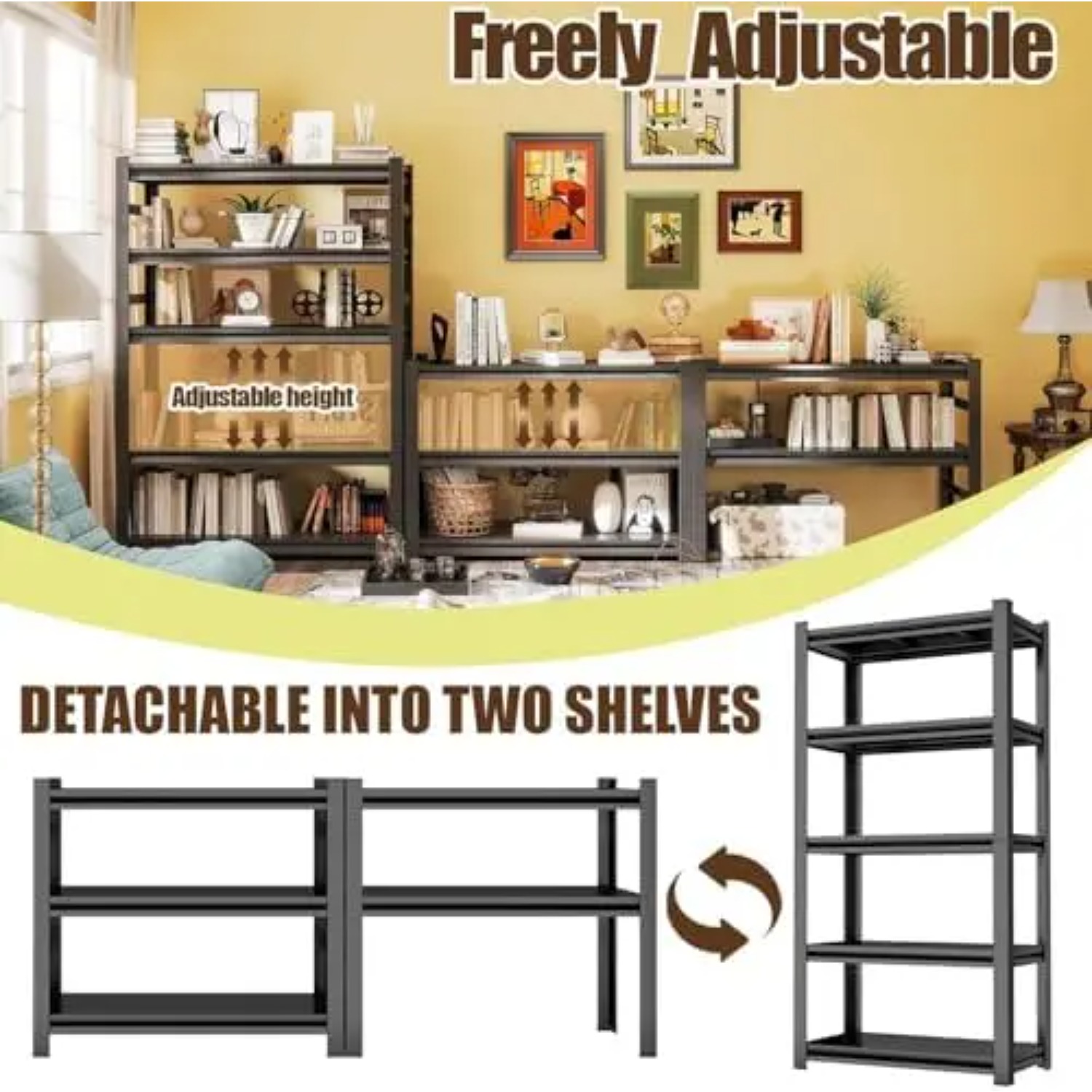 5-Tier Heavy Duty Bookshelf, 7 - Bookshelf 5 Tier review and price