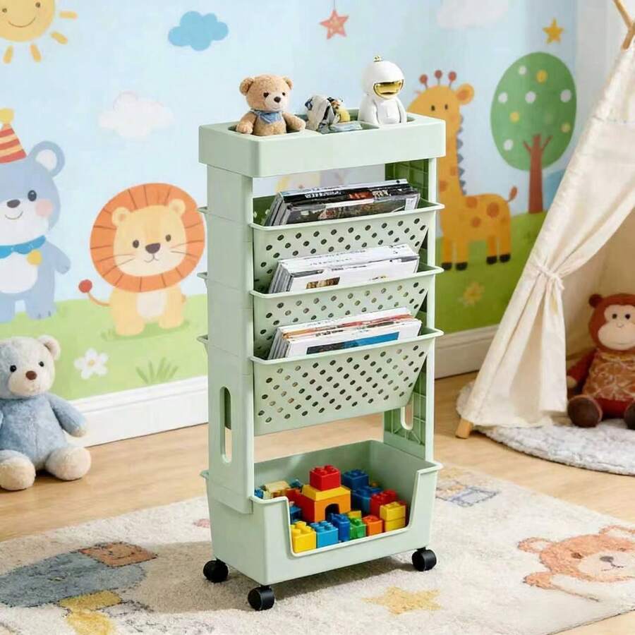 5-Tier Rolling Storage Cart Wi - Bookshelf 5 Tier review and price
