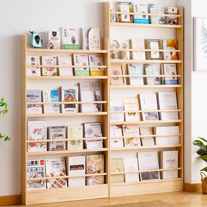Solid Wood Ultra-Thin Bookshel - Bookshelf 5 Tier review and price