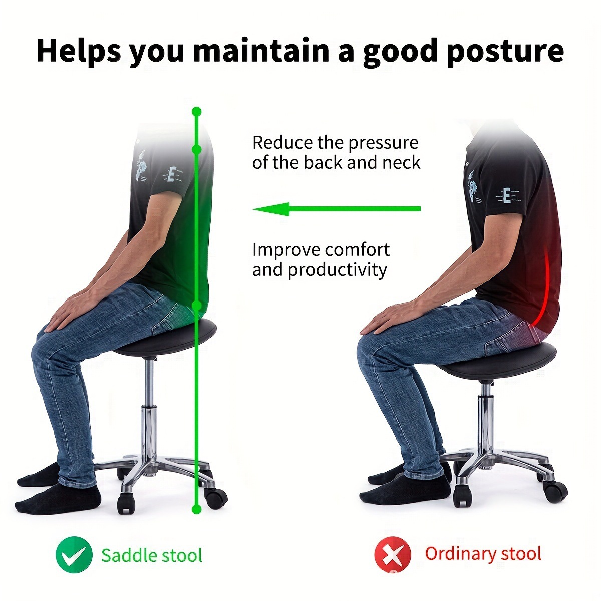 Saddle Stool Rolling Swivel SP - Office Furniture In China review and price