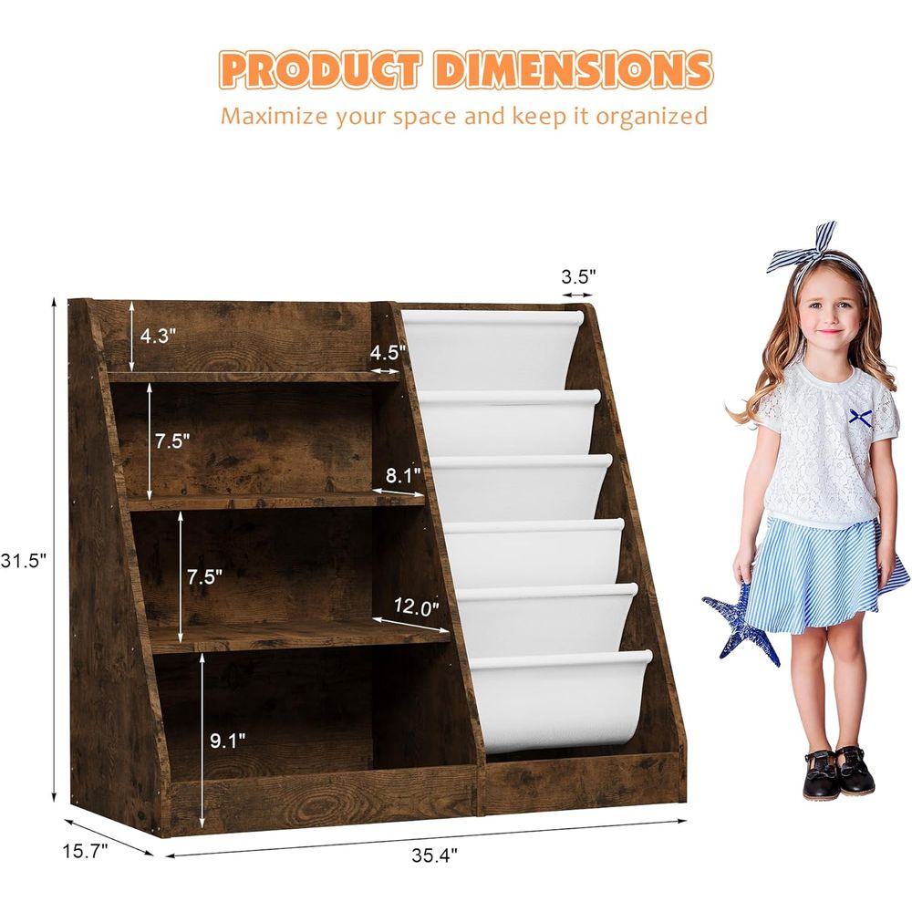 4-Tier Wooden Toddler Bookshel - Bookshelf 5 Tier review and price